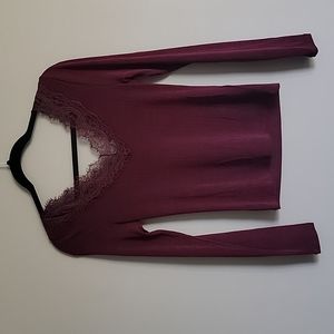 NEW NWT H&M maroon burgundy long sleeve size small